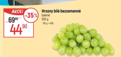 Hrozny bílé bezsemenné