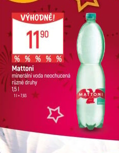 Přírodní voda Mattoni