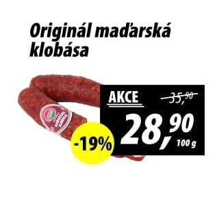 Maďarská klobása originál Příbramská uzenina