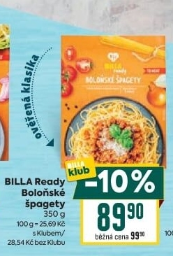 Boloňské špagety Ready Billa