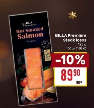Losos uzený steak Billa Premium