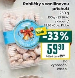 Rohlíčky vanilkové PAC Hořovice