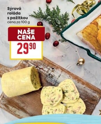 Roláda sýrová s pažitkou