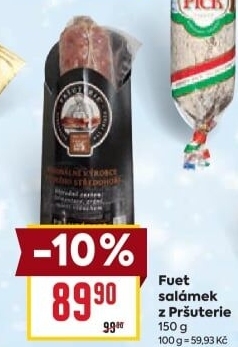 Salám fuet Pršuterie Chovaneček