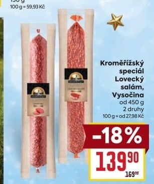 Salám lovecký Kroměřížský speciál