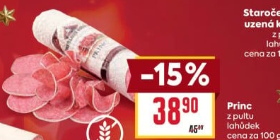 Salám Princ Kostelecké uzeniny