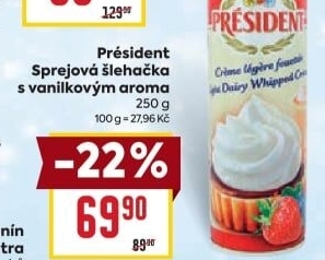 Šlehačka ve spreji Président