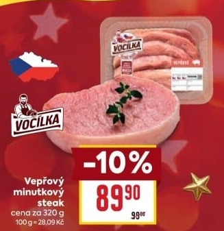 Steak vepřový minutkový Vocílka
