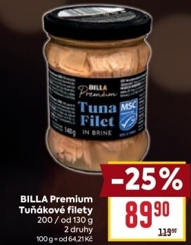 Tuňák filety Premium Billa