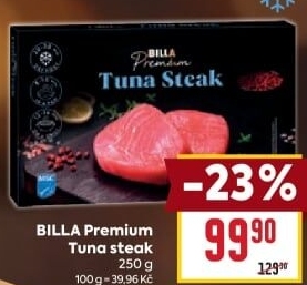 Tuňák steak mražený Billa Premium