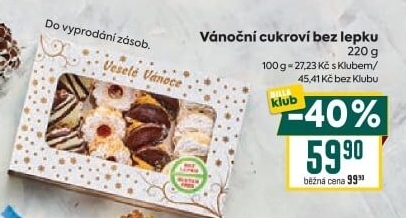 Vánoční cukroví bez lepku