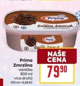 Zmrzlina ve vaničce Prima
