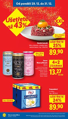 akční leták Lidl 29.12.2025-31.12.2025