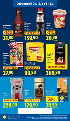 akční leták Lidl 29.12.2025-31.12.2025