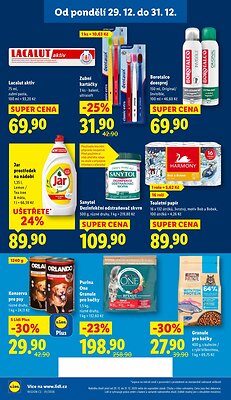 akční leták Lidl 29.12.2025-31.12.2025