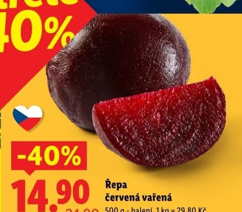 Červená řepa předvařená