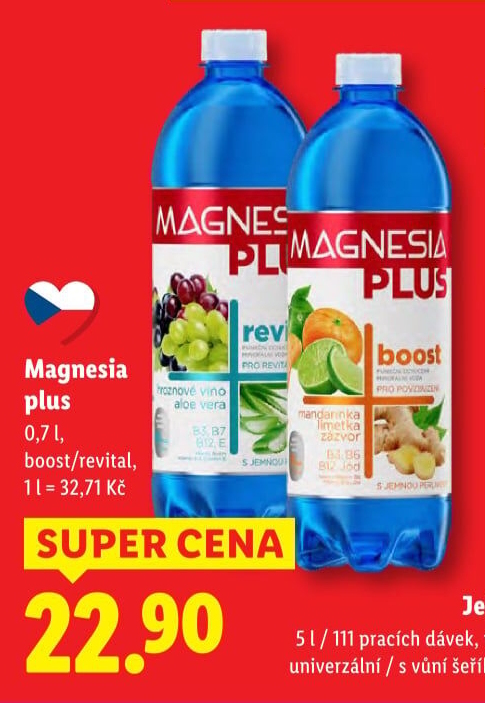 Voda ochucená plus Magnesia