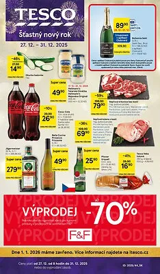 akční leták Tesco 27.12.2025-31.12.2025