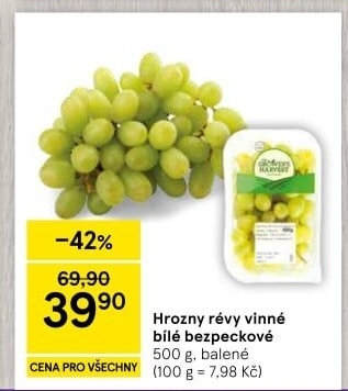 Hrozny bílé bezsemenné The Grower'