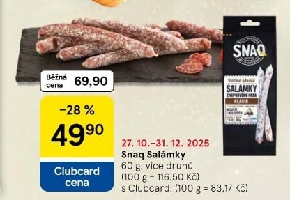 Salámky Snaq Kostelecké uzeniny