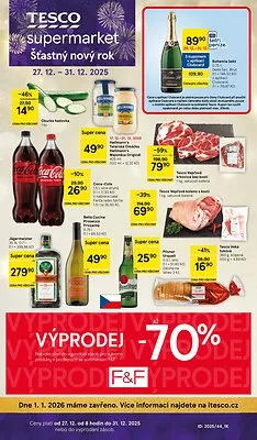 akční leták Tesco 27.12.2025-31.12.2025