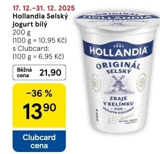 Bílý jogurt selský Hollandia