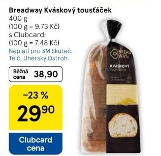 Chléb kváskový Tousťáček Breadway