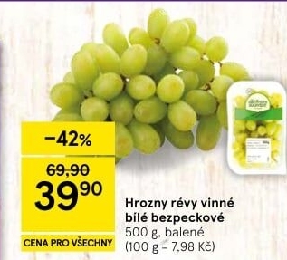 Hrozny bílé bezsemenné The Grower'