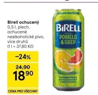 Nealkoholické pivo ochucené Birell