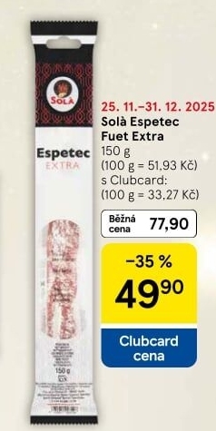 Salám Fuet Espetec Extra Solá