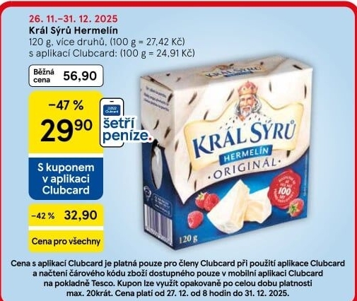 Sýr Hermelín Král sýrů