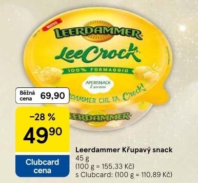 Sýr křupavý snack Leerdammer