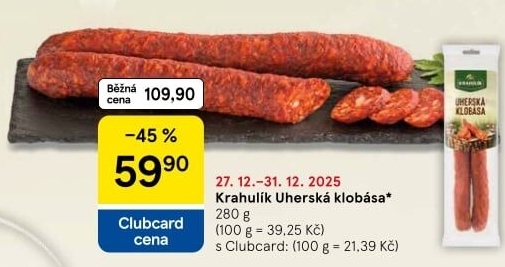 Uherská klobása Krahulík