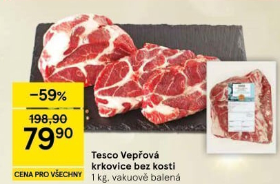 Vepřová krkovice bez kosti Tesco