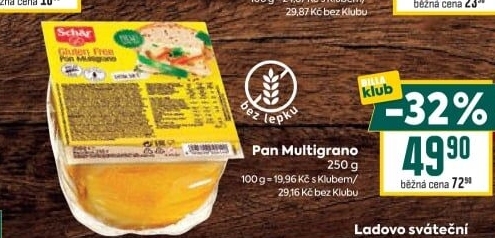 Chléb bez lepku Pan Multigrano Schär