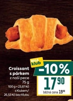 Croissant s párkem