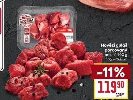 Hovězí maso na guláš Vocílka