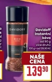 Instantní kávy Davidoff