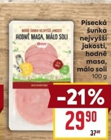 Šunka nejvyšší jakosti Maso uzeniny Písek