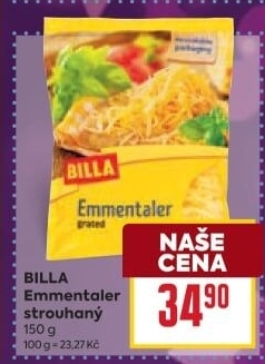 Sýr Ementál strouhaný Billa