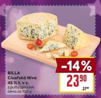 Sýr Niva císařská 45% Billa