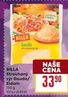 Sýr strouhaný Eidam Billa