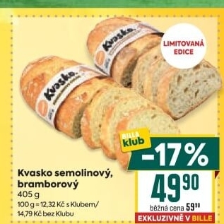 Chléb bramborový Kvasko