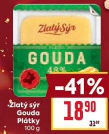 Sýr Gouda 48% Zlatý sýr Milkpol