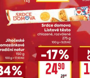 Těsto listové rozválené Srdce Domova