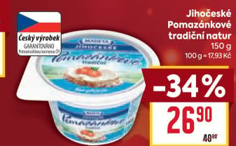 Tradiční pomazánkové Jihočeské Madeta