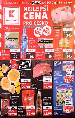 akční leták Kaufland 2.1.2026-6.1.2026