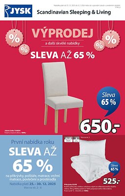 akční leták Jysk 25.12.2025-3.2.2026