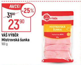 Šunka dušená Mistrovská Váš Výběr