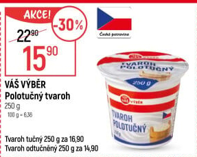 Tvaroh polotučný Váš výběr